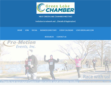 Tablet Screenshot of greenlakechamber.com